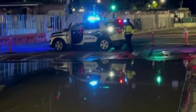 Water main break prompts road closure outside Boston Police station - Boston News, Weather, Sports | WHDH 7News