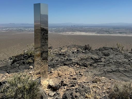 Shiny mystery monolith removed from mountains outside Las Vegas
