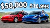 How The Cheapest Tesla Model 3 Compares To A $50,000 New One