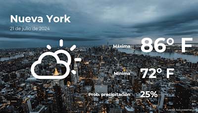 Clima de hoy en Nueva York para este domingo 21 de julio - El Diario NY