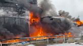 Huge fire at Russian oil depot after Kyiv’s cross-border drone attack