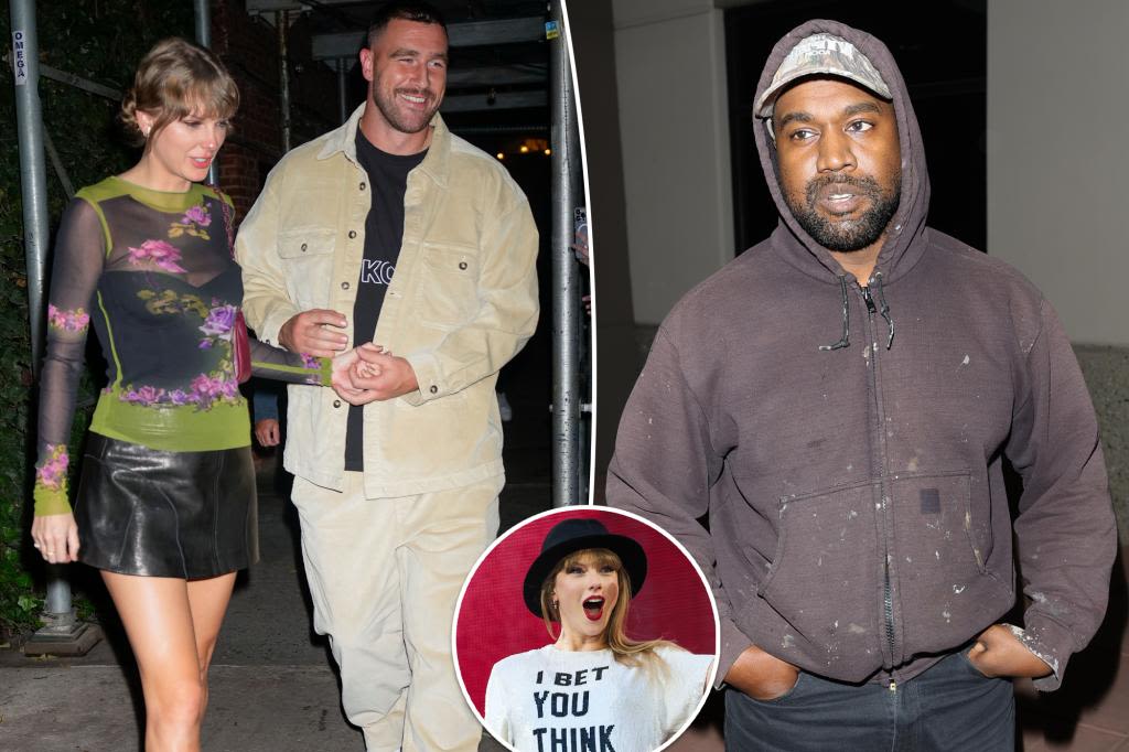 Fans think Taylor Swift subtly reacted to Kanye West after she and Travis Kelce were name-dropped on ‘Vultures 2’