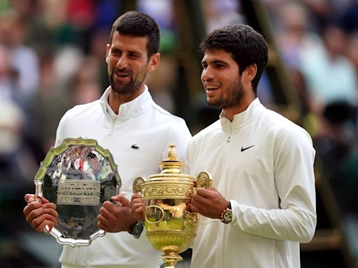 When is Carlos Alcaraz vs Novak Djokovic in the Wimbledon final?