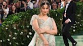 Alia Bhatt’s Sabyasachi Sari Featured a 23-Foot-Long Train and Rare Gems for the 2024 Met Gala