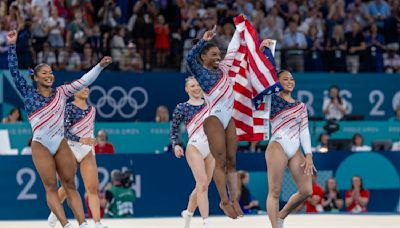 Paris Olympics: Simone Biles celebrates USA's gymnastics gold medal with a shot at ex-teammate MyKayla Skinner