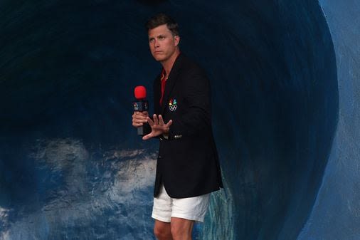 Will Colin Jost survive the Olympics? His injuries while covering surfing have become ‘comedy gold.’ - The Boston Globe