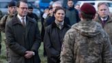 Sweden’s Crown Princess Victoria visits Ukrainian soldiers training in UK