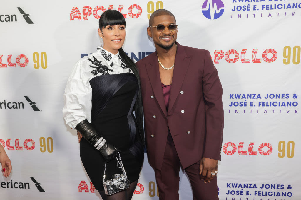 Usher Shows Mad Love to Wife at Apollo Theater 90th Anniversary