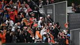 Orioles owner takes a turn in the Camden Yards 'Splash Zone' -- and the team quickly scores twice