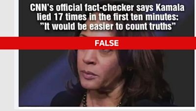 Fact Check: CNN did not report that Harris made 17 false claims during the debate