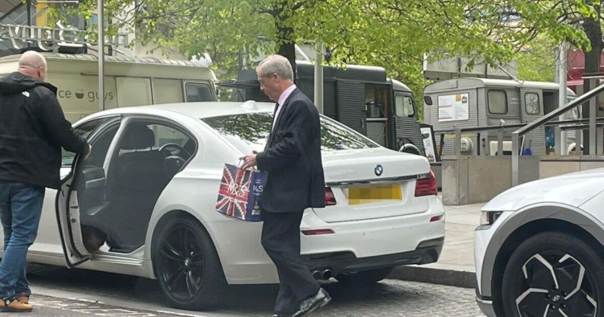 Nigel Farage spotted using disabled parking spot for 45 minutes to do M&S shop
