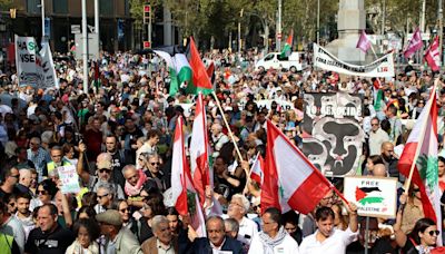 Manifestantes España piden fin de “genocidio”en Franja de Gaza