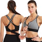 新款可調節前置拉鏈運動文胸 防震無鋼圈背心瑜伽交叉美背內衣女