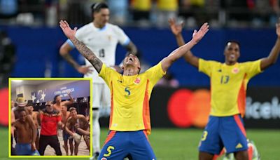[VIDEO] Mientras los uruguayos peleaban, los jugadores colombianos bailaban de lo lindo la victoria