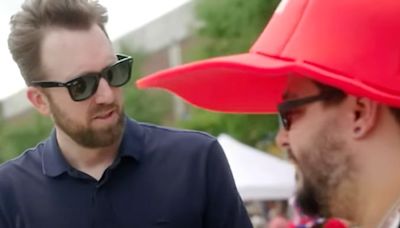 Jordan Klepper Exposes 1 Hypocrisy After Another Among Trump MAGA Fans At Rally