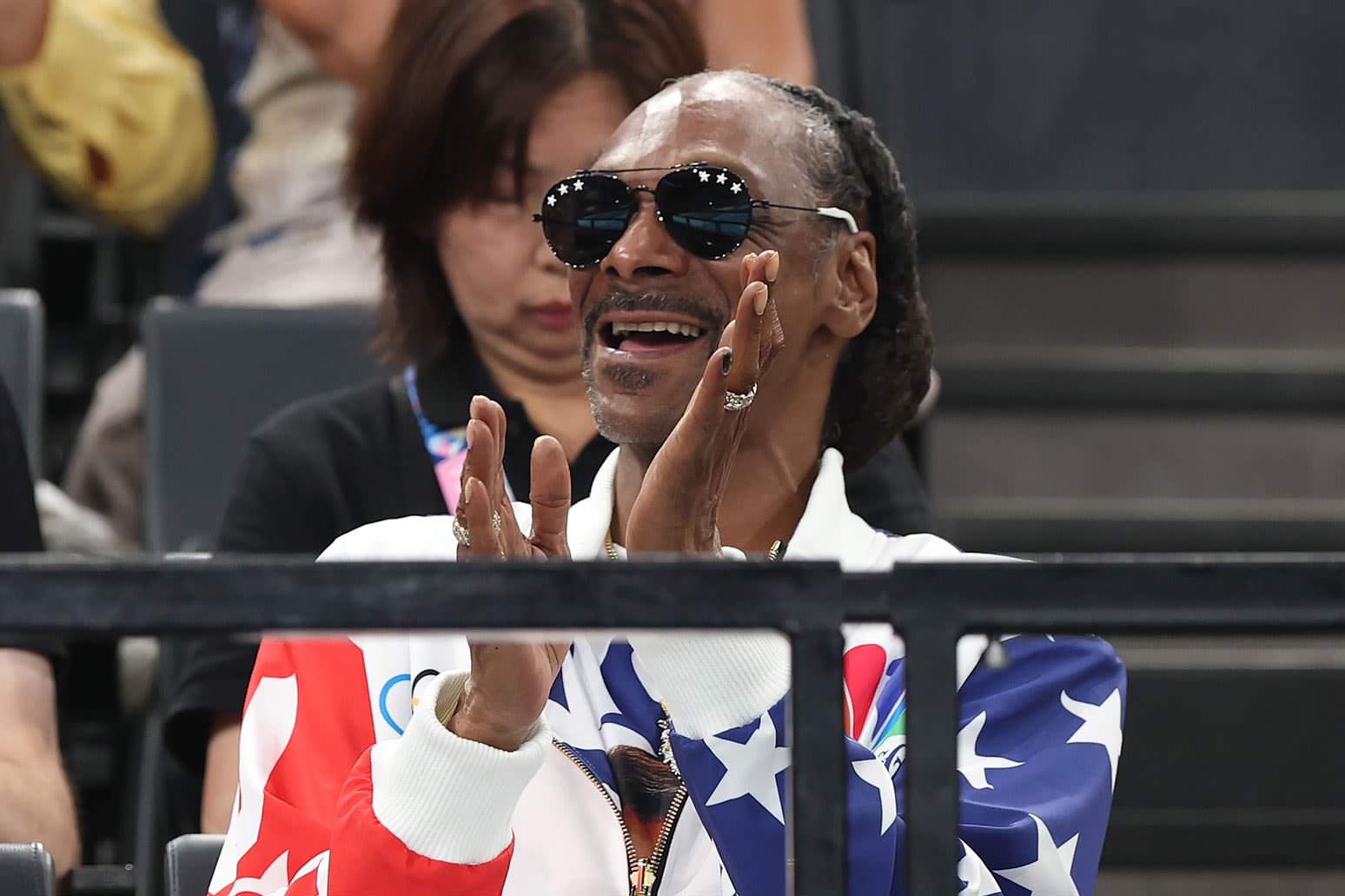 Snoop Dogg Does Affirmations With Suni Lee, Cheers on Simone Biles at 2024 Olympics