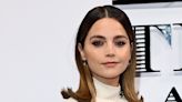 Jenna Coleman looks glowing in a white tailored gown at the Theatre Awards