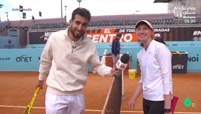 Isma Juárez termina "ahogado" después de pelotear con Cristina Bucsa durante 30 segundos: "Has podido conmigo"