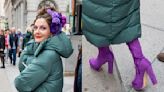 Drew Barrymore Packs a Punch in Purple Go-Go Boots at WWE WrestleMania 40