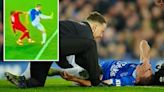 Fans stunned as 'cyborg' Mykolenko stays on after ankle bends vs Liverpool