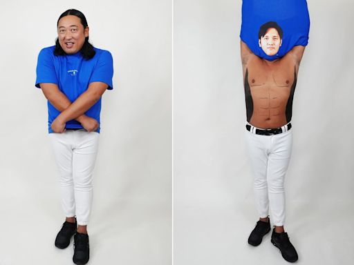 日喜劇演員秋山竜次與美國職棒大聯盟合作 推模仿T恤「一秒變成大谷翔平」