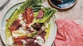 Steak salad with blue cheese and buttermilk dressing recipe