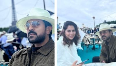 Ram Charan, Upasana get drenched as they visit Paris Olympics. See pics