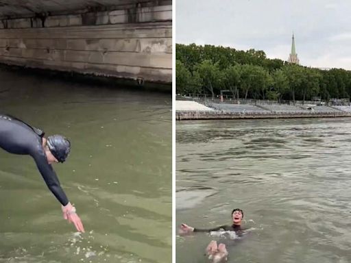 Ministra francesa nada en el río Sena para demostrar que agua es apta para los Juegos Olímpicos Paris 2024