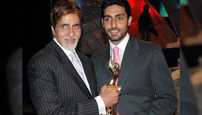 When Abhishek Bachchan Handed His Award To Dad. See Amitabh Bachchan's Throwback Post
