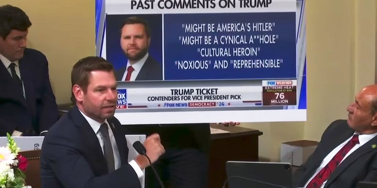 'America's Hitler': Eric Swalwell throws Vance's attack on Trump in GOP's face at hearing