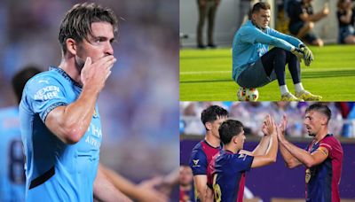 Jack Grealish is back with a vengeance, but what's up with Ederson?! Winners and losers as Barcelona beat Man City on penalties after pre-season draw in positive debut for Hansi Flick | Goal.com India