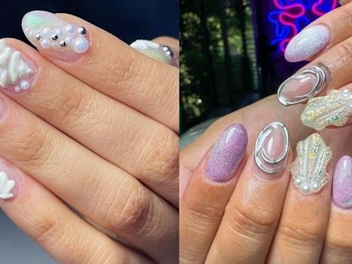 Las uñas con diseño de concha de mar están en tendencia