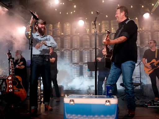 Watch Post Malone, Blake Shelton Perform ‘Pour Me a Drink’ at Nashville Concert