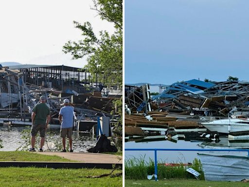 Después de la tormenta: Fotografías revelan cómo el tiempo severo destruyó una popular marina en Texas