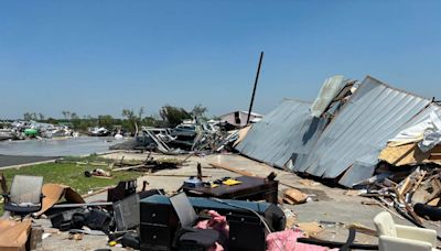 Aftermath of North Texas tornado: A mangled mess of metal, roofing and insulation