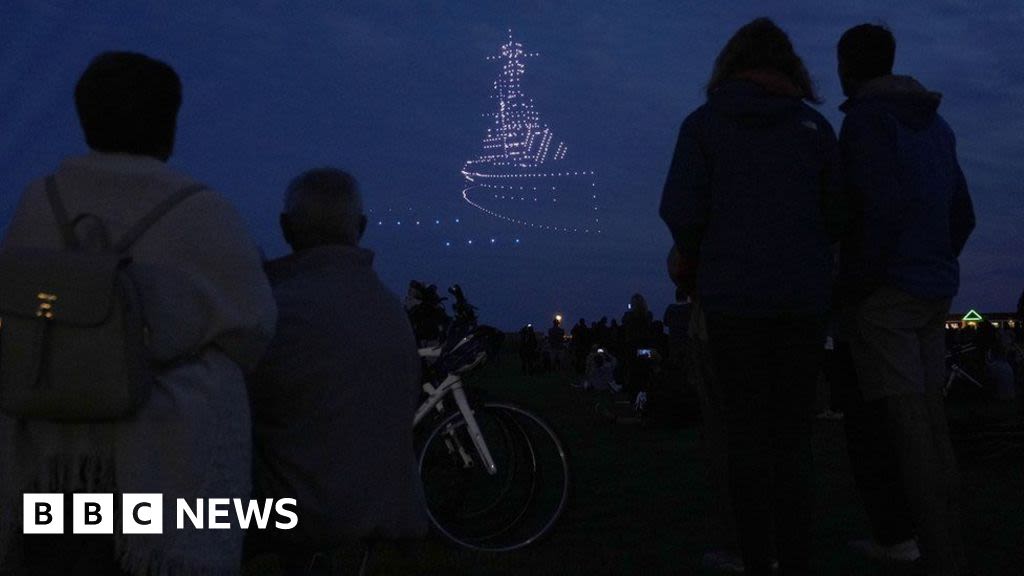 In pictures: Portsmouth drone show marks D-Day 80th anniversary