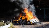 Hybrid Hyundai WRC Rally Car Catches Fire, Burns for an Hour