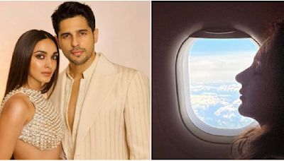 Sidharth Malhotra is all hearts for his perfect flight view ft. a sleeping Kiara Advani and we don't blame him; PIC