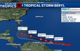 Tropical Depression 2 upgraded to Tropical Storm Beryl