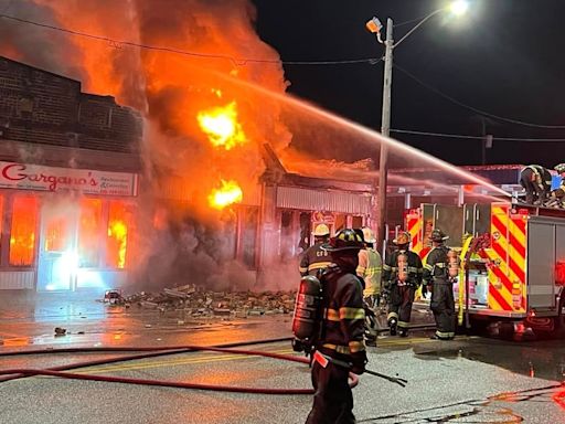 Cleveland businesses go up in flames in blaze that hospitalized firefighter