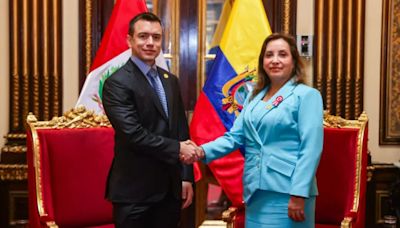 Daniel Noboa y Dina Boluarte comprometen a Perú y Ecuador a luchar contra la minería ilegal y el crimen organizado