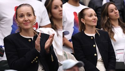 Novak Djokovic’s Wife Jelena Suits Up at Wimbledon in Tweed Blazer, Celebrates Win Against Holger Rune