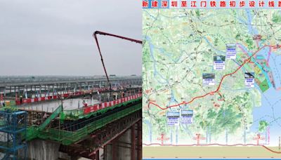 深江鐵路｜中山西站首段｢關節｣澆築完成 料建成後深圳-江門1小時