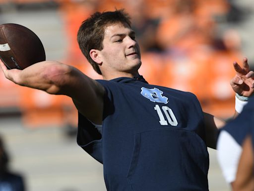 Broncos GM George Paton went to QB Drake Maye’s pro day