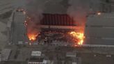 Historic hangar at former air base in California goes up in flames