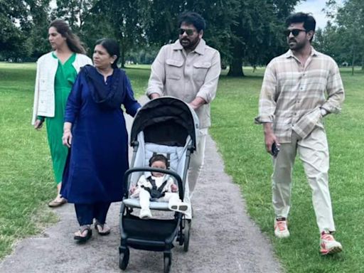 Chiranjeevi relishes 'serene moment' with Ram Charan, grand daughter Klin Kaara en route to Paris for Olympics inauguration