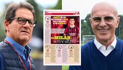 ‘We need more’ – Capello and Sacchi give advice on Fonseca and Milan’s mercato