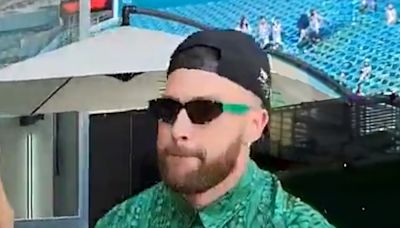 Travis Kelce arrives at Miami Grand Prix with F1 co-investor Patrick Mahomes