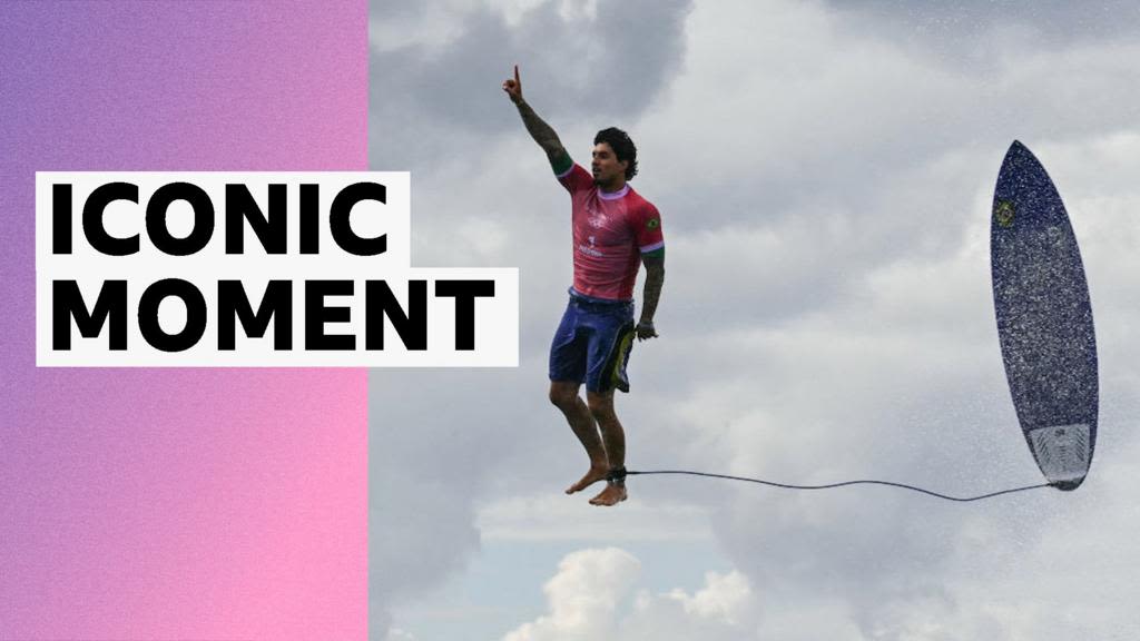 Paris 2024 Olympics video: Surfer Gabriel Medina catches wave to set up viral photo