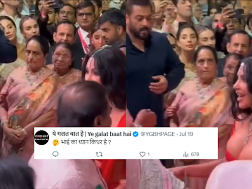 Kim Kardashian Catches Salman Khan's Eye at Ambani Wedding; Fans Have a Field Day, 'Bhai Caught in 4k'